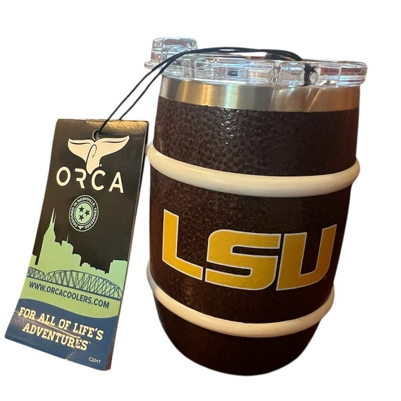 LSU Football Barrel Orca Stainless Steel Chaser Mug 12 oz NWT - Picture 1 of 5